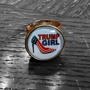 🇺🇸 “Trump Girl” Adjustable Silver Ring!